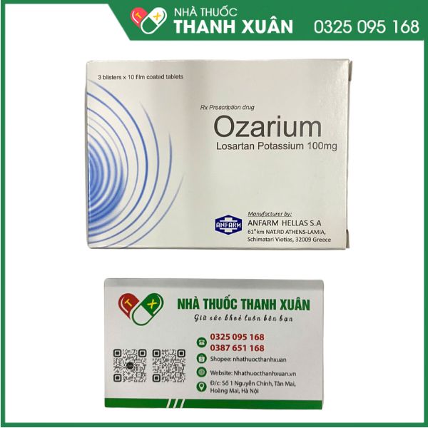 Ozarium 100mg điều trị suy tim, giảm nguy cơ và tử vong tim mạch